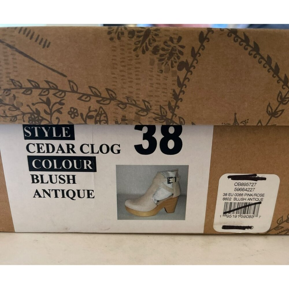 Free People Blush Cedar Clogs Leather Size EU 38 US 8 - Picture 8 of 8